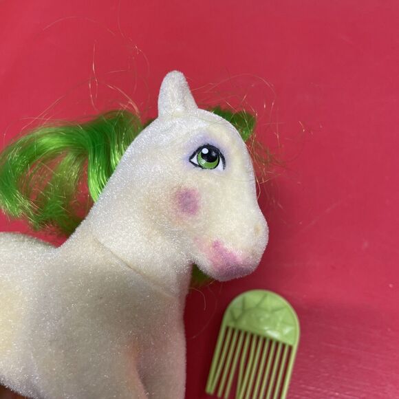 Vintage My Little Pony MLP G1 So Soft Pony Scrumptious  With Comb Flocked - Picture 8 of 9